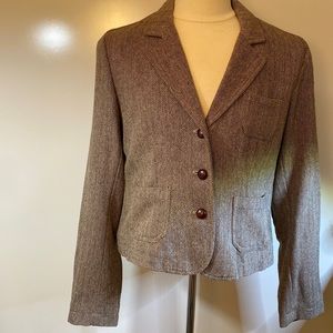 Ralph Lauren, Women’s Tweed Hunters Jacket, Sz XL, corduroy Elbow Patches